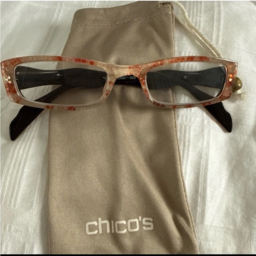 Chico's Orange & Tan 1.5 Readers Tortoiseshell Glasses